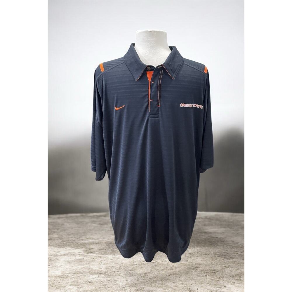 Nike Oregon State Beavers Men’s Size 2XL Black Polo Shirt College OSU- NCAA